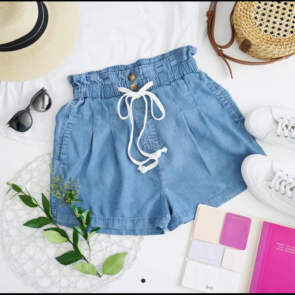 Chambray/ denim shorts
